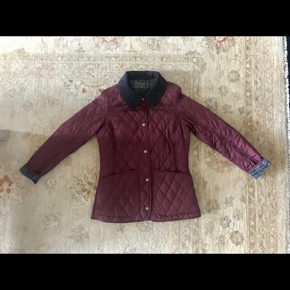 Barbour Quilted Jacket w/ Plaid Interior